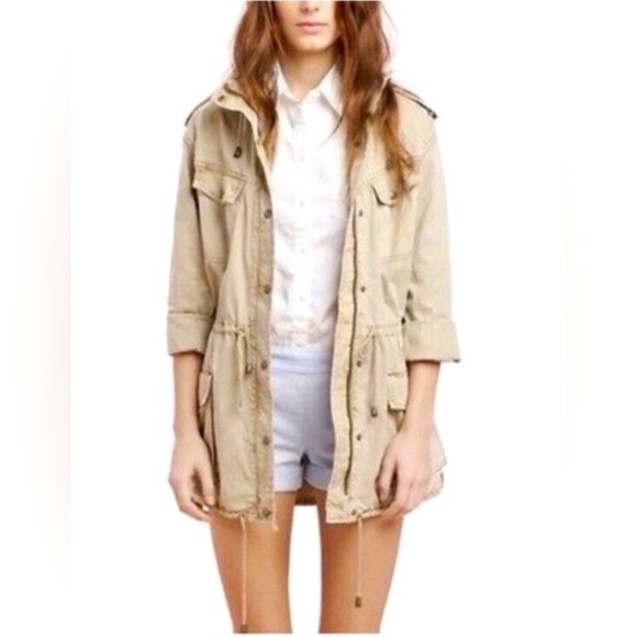 Aritzia Talula Hooded Beige Utility Jacket Size XS - Picture 12 of 14